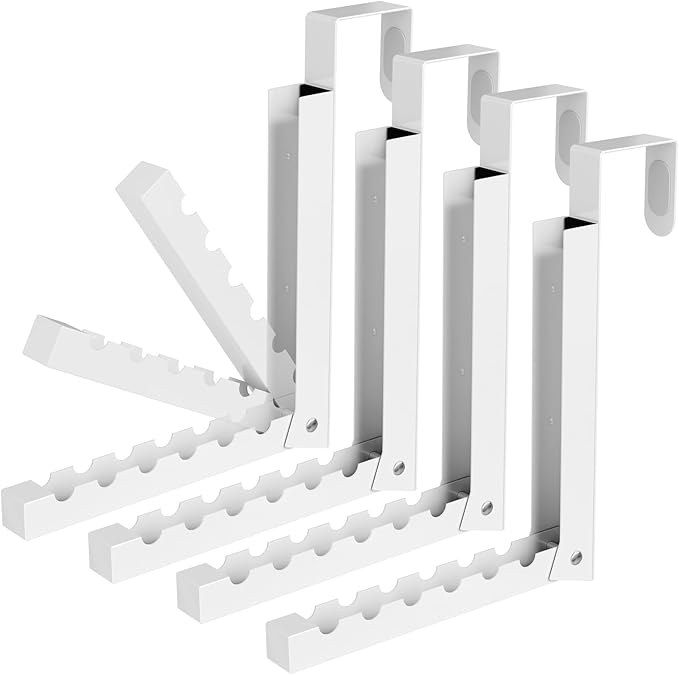 Over The Door Hooks 4 Pack,Over The Door Hanger Hook,Folding Over The Door Drying Rack for Laundry,Coat Rack,Compact Small Space Foldable Portable