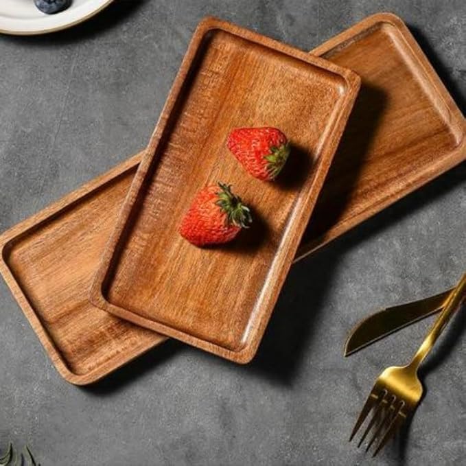 Bathroom Vanity Tray, Bathroom Tray for Counter, Toilet Tank Tray, Wood Bathroom Tray for Organizing and Home Decor (13.8 x 6 x 0.8 inch)-NeatNest