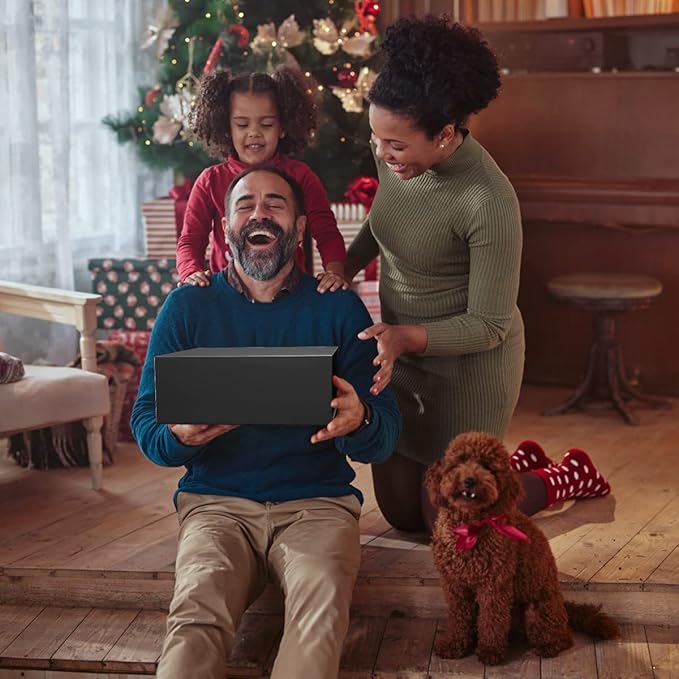 Black Gift Box 12" x 6" x 4" with Magnetic Closure Lid Gifts Boxe for Presents,Bridesmaid Gifts Boxes,Cute Box,Birthday Gift Boxe,Luxury for Gifts Packaging, Magnetic Gift Boxes for Wrapping Gifts (Black)-NeatNest