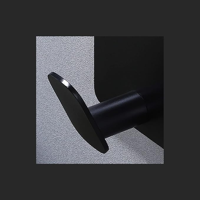DELITON Adhesive Hooks - 4 Pack Towel/Coat Hooks Wall Hook Stick on Bathroom or Kitchen (Matte Black, Stainless Steel)-NeatNest