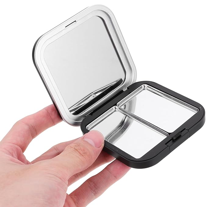 Beaupretty Empty Eyeshadow Palettes 2PCS Empty Eyeshadow DIY Lipstick Lip Balm Blusher Containers Refillable Makeup Storage Case Box with Mirror-NeatNest