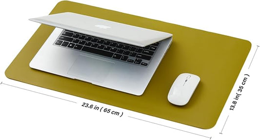Cork Desk Mat - Small Dual-Sided Desk Pad for Office and Home - Desk Organization and Accessories - Ideal for Large Mouse Pad and Small Desk Mats on Top of Desks(Olive Green,23.6"x 13.8")-NeatNest