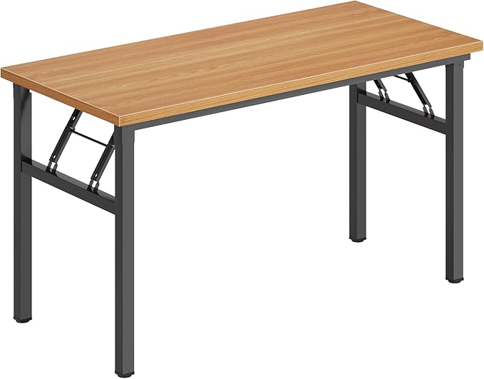 DlandHome 47 inches Folding Table Computer Desk Portable ActivityTable Conference Table Home Office Desk, Fully Assembled Teak DND-ND5-120TB1-NeatNest