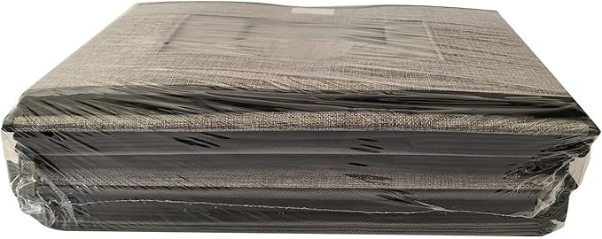 Fabric Basket with Lid, 5-Pack Decorative Linen Closet Organizers Bins, 15 x 9.8 x 9.8 inch Storage Containers for Shelves, Cubes with Handles, Gray
