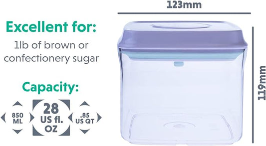 BopTop (1pc - 850ml) Airtight Food Storage Container – Mechanical Silicone Seal Canister - BPA-Free - 0.85Qt-NeatNest