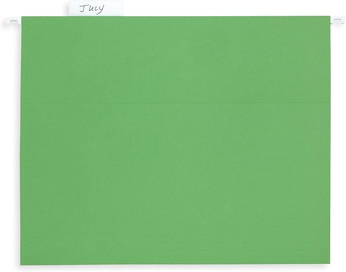 Blue Summit Supplies Hanging File Folders, 25 Reinforced Hang Folders, Designed for Home and Office Color Coded File Organization, Letter Size, Green, 25 Pack-NeatNest