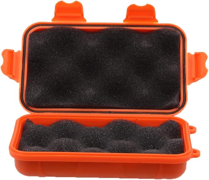 FILFEEL Outdoor Plastic Shockproof Box Airtight Survival Case Container Storage Carry Box Small (S-Orange)-NeatNest