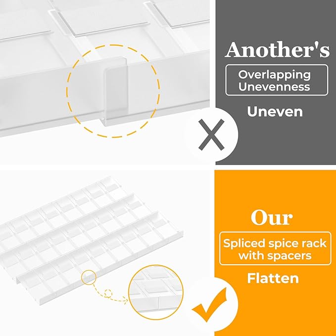 Famhap Spice Drawer Organizer, 36PCS Interlocking Expandable Seasoning Rack Tray Insert for Kitchen Drawers, Spice Rack Drawer for Spice Jars-NeatNest