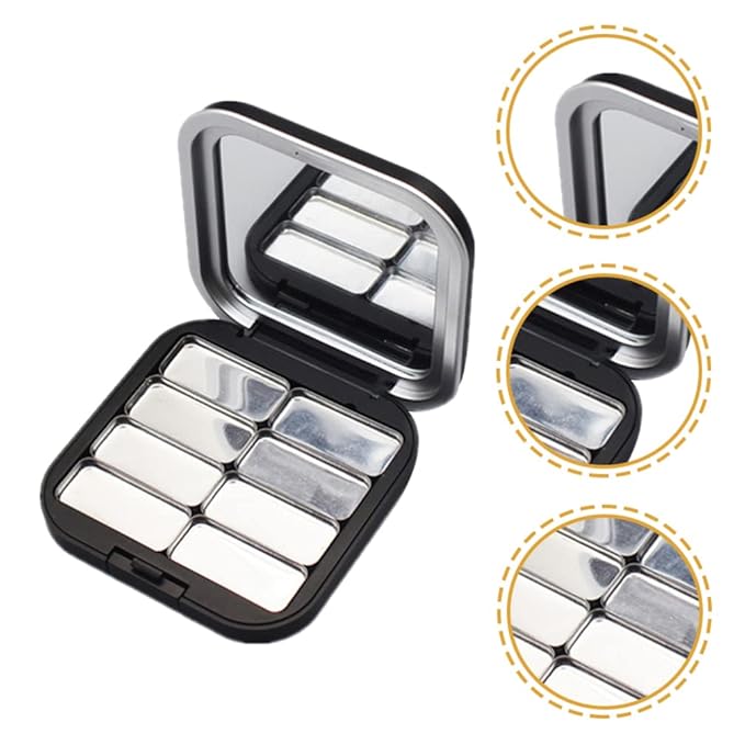 Beaupretty 2pcs Empty Lipstick Palette DIY Lipstick Lip Balm Blusher Containers Refillable Makeup Eyeshadow Storage Case Box with Mirror-NeatNest