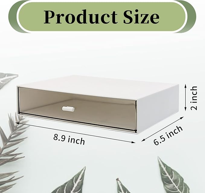 Desktop Drawer Organizer - Plastic Drawers for Small Items & Cosmetics - 1 Drawer (White)-NeatNest