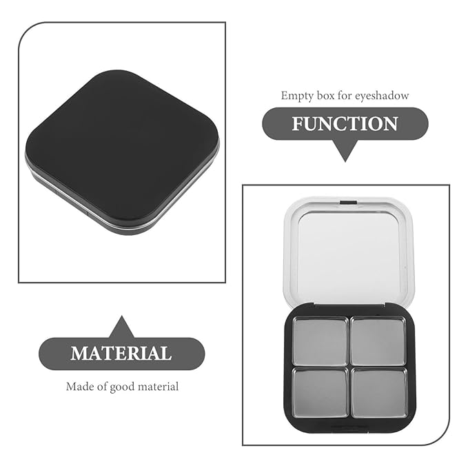 Beaupretty Empty Lipstick Palette Magnetic Eyeshadow Palette Makeup Foundation Blush Container with Mirror for Women Girls Black-NeatNest