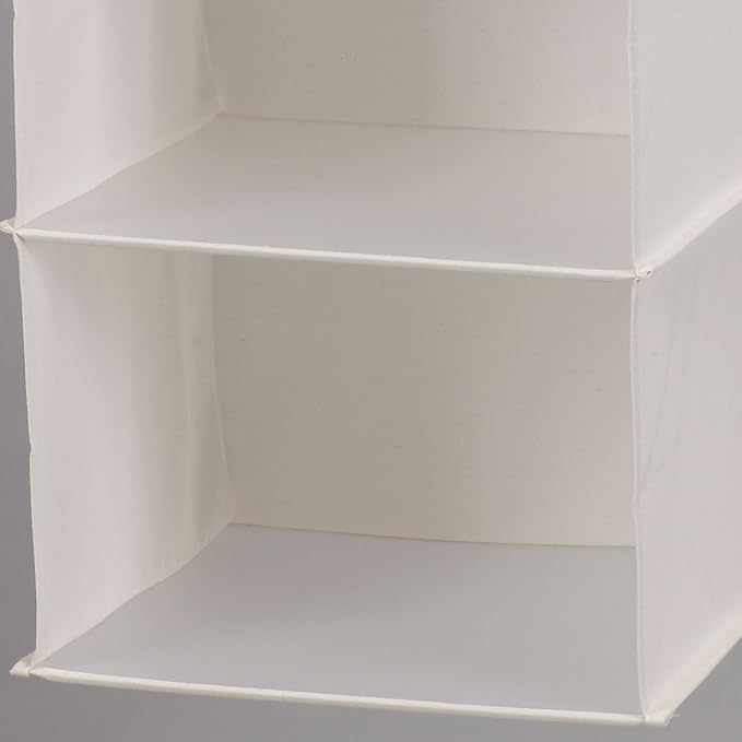 Household Essentials 311342 Hanging Closet Organizer | 3 Pocket Shelves | Natural Canvas-NeatNest