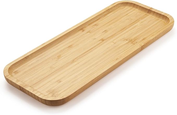 Bamboo Vanity Tray, Bathroom Counter Tray, Toilet Tank Top Tray for Organizing and Decor Display, 14.2 x 6 x 0.8 inch-NeatNest