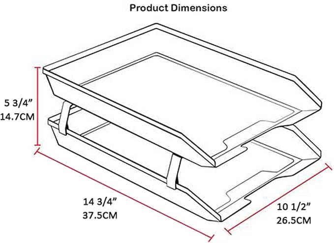 Acrimet Facility 2 Tier Letter Tray, Front Load, Letter Size/A4, Desktop File Organizer, Plastic (Clear Green Color)-NeatNest