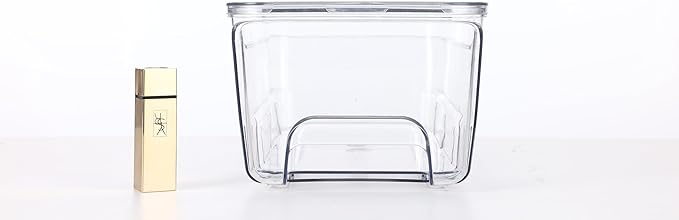 Acrylic Stackable Storage Drawers, 4Pack Clear Vanity Tool Makeup Organizer, 12"D*6.2"W*4.3"H Plastic Drawer Bathroom Storage and Organization, Desk Medicine Cabinet Bins Baby Bottle Organizer