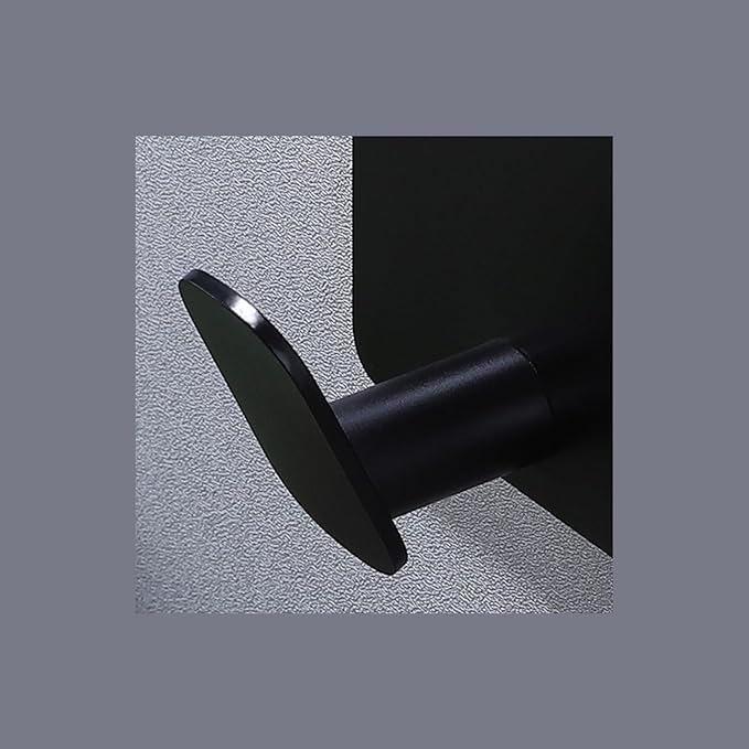 DELITON 8 Pack Adhesive Towel Hooks - Bathroom Towel Hooks/Wall Hooks for Hanging Coat Robe Stick on Bathroom or Kitchen Matte Black Stainless Steel-NeatNest