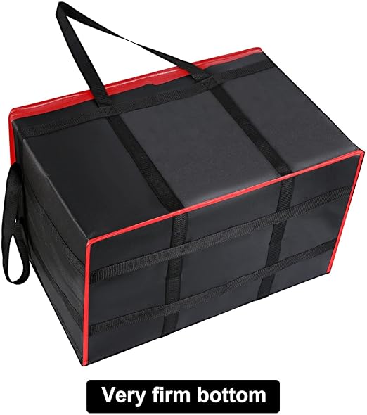 2 Pack XXXL Insulated Food Delivery Bag Black Red Cooler Bags Keep Food Warm Catering Therma for doordash Catering Cooler Bags Keep Food Warm Catering Therma Catering Shopper hot XXXL-NeatNest