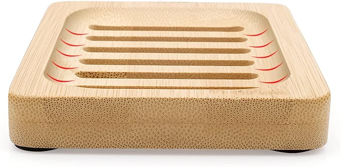 Anwenk Bamboo Wooden Soap Dish, Bar Soap Holder Soap Tray for Shower Bathroom Kitchen Sink Drainer - 2 Pack (Natural Color)-NeatNest