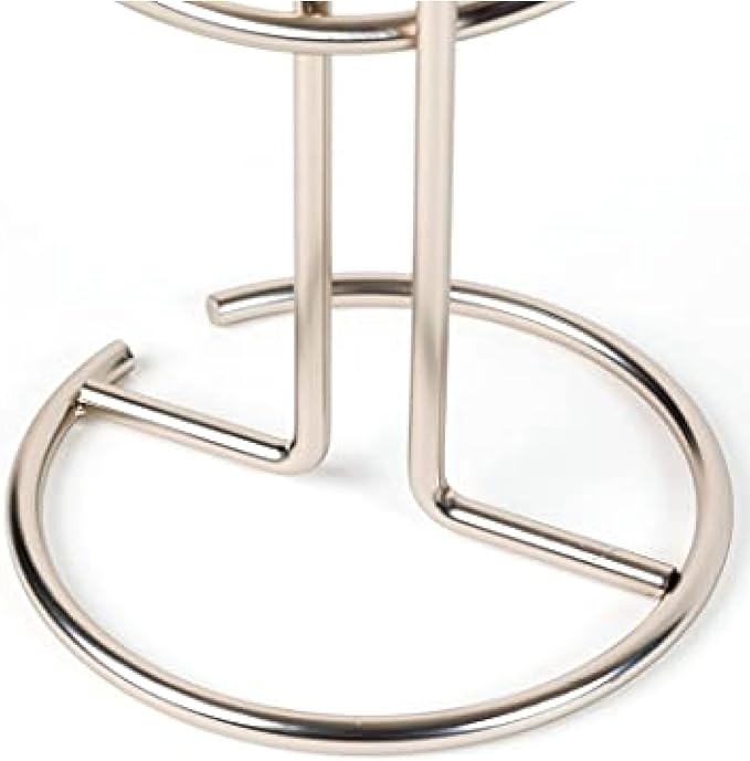 FitWell Mugs Holder, Mug Tree, Coffee Mug Holder, Coffee Mug Tree, Mug Organizer for Cabinet, Mug Holder Stand, Coffee & Tea Cup Storage Rack (Satin Nickel, 6 Mugs (15"H))-NeatNest