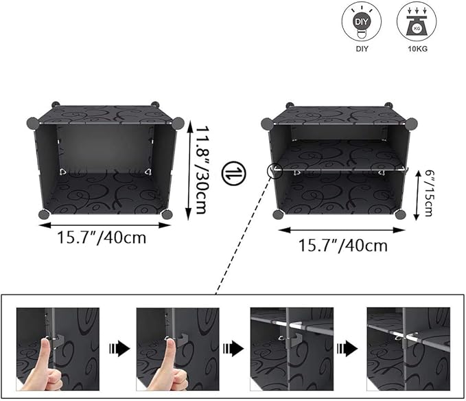 HOMIDEC Shoe Rack Organizer, 8 Tier Shoe Storage Cabinet 48 Pair Plastic Shoe Organizer Shelves for Closet Hallway Bedroom Entryway-NeatNest