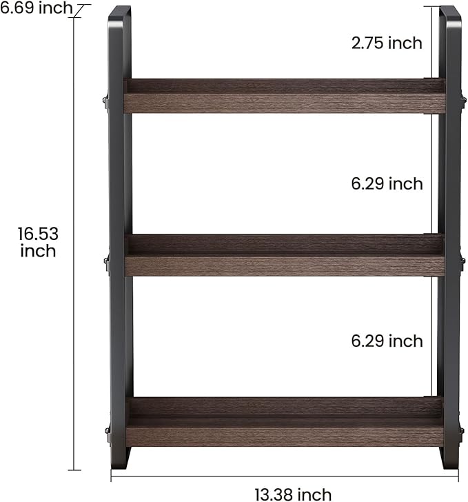 Bathroom Counter Organizer,Bathroom Countertop Organizer,Counter Shelf,Countertop Storage,Organization and Storage,Makeup Shelf,Sink Caddy(Brown 3 Tier)-NeatNest