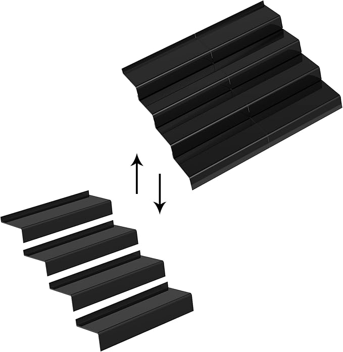 Adjustable Acrylic Spice Drawer Organizer Rack, Spice Drawer Organizer Shelf Expandable From 8 Inch to 16 Inch, Acrylic Drawer Organizer for Seasoning Jars-NeatNest