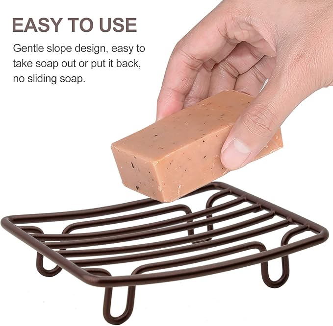 Bar Soap Dish Holder for Shower Bathroom Stainless Steel Rust Proof Self Draining, Bronze-1 Pack-NeatNest