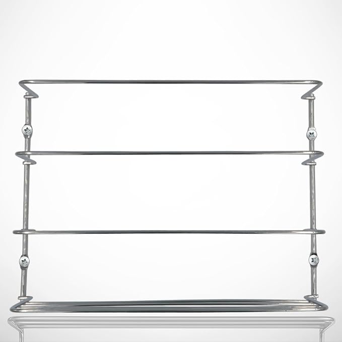 Evelots Kitchen Wrap Organizer - 2 Pack - Hold up to 4 Plastic, Foil, Paper, Wax - Cabinet Door, Wall Rack Basket - Sandwich, Freezer, Food Bag Storage - Laundry Supplies - Plastic Coated Metal