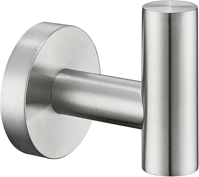 APLusee Brushed Nickel Towel Hook for Bathroom, 304 Stainless Steel Coat Hook, Wall Mounted