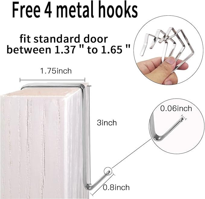 1 Pack 35 Clear Crystal Pockets Large Hanging Shoe Organizer Over The Door Shoe Rack for Closet Door Storage Shoe Holder Hanger, 4Hooks, white (67.7'' x 26.4'')-NeatNest