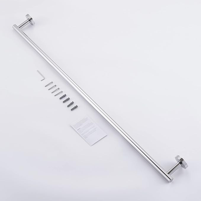 KES 33.7 Inches Towel Bar for Bathroom Shower Hand Towel Holder Hanger SUS304 Stainless Steel RUSTPROOF Wall Mount Polished Steel, Total Length 36 Inch, A2000S90