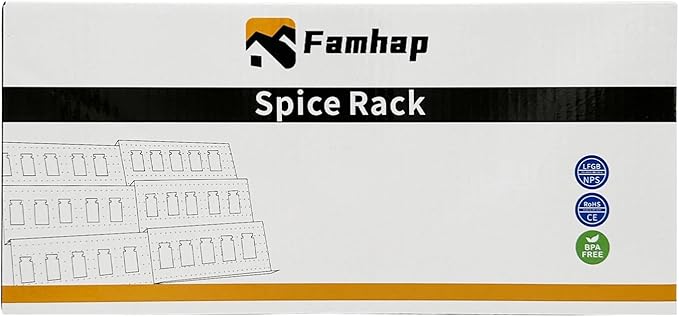 Famhap Spice Drawer Organizer, 6 Pack Drawer Seasoning Organizer Expandable from 11.6" to 23.2" Seasoning Rack Tray Insert for Kitchen Drawers, Spice Rack Tray for Drawer/Countertop (Black)-NeatNest