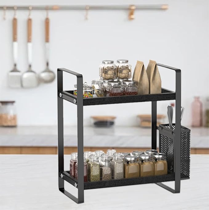 Bathroom Counter Organizer, Wood Vanity Trays with Basket, Skincare Countertop Organizers, Large Capacity Makeup and Perfume Organizer-NeatNest