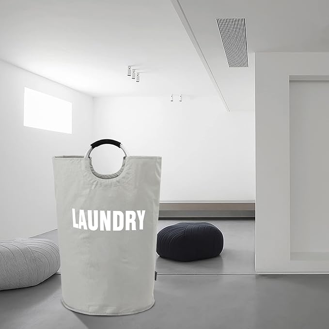 DOKEHOM 160L XX-Large Laundry Basket (7 Colors), Collapsible Laundry Bag, Foldable Laundry Hamper, Folding Washing Bin (Grey, XXL)-NeatNest
