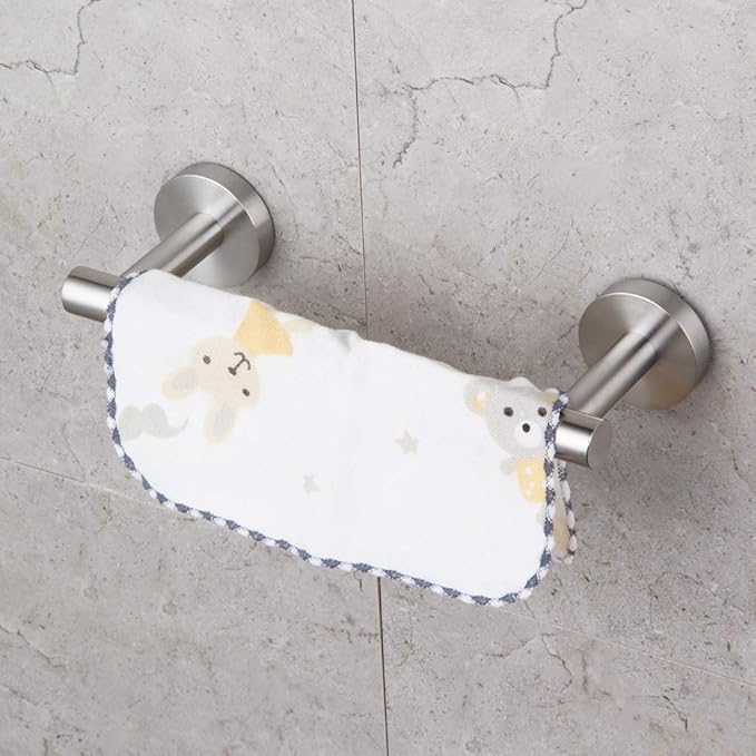 GERZWY 9-Inch Small Kitchen Towel Bar Brushed Stainless Steel Cabinet Hand Towel Bar Wall Mounted Bathroom Organizer AG1101C23-LS