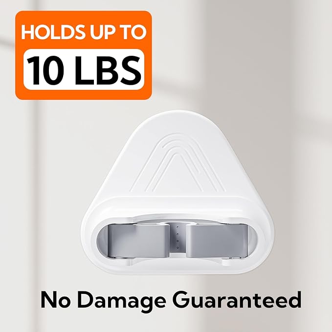 hookay 10lbs Broom and Mop Grippers, Damage-Free Hanging Wall Mount Broom Holder, No Tools Removable Hanging Organizer for home organization, Holds up to 10 lb, 2 Hangers and 6 Adhesive Strips-NeatNest