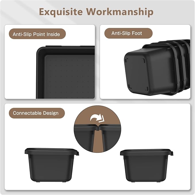 A-LUGEI【𝟰𝟲𝗣𝗖𝗦 & 5 Size】Tool Box Organizer Tray Divider Set, 【Black】 Desk Drawer Organizer, Garage Organization and Storage Toolbox Accessories Rolling Tool Chest Cart Cabinet WorkBench Small Part-NeatNest