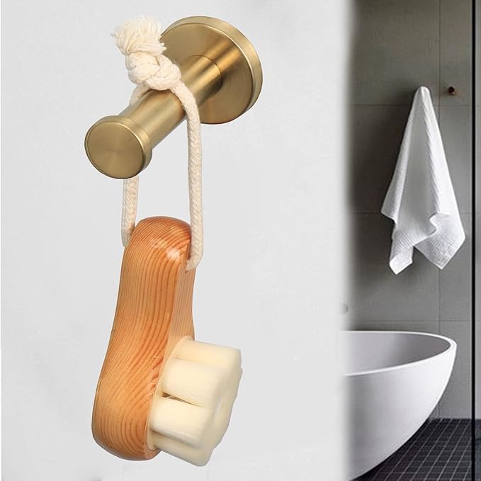 Bath Towel Hooks, 4 Pack Round Coat Hooks, Sturdy Wall Mounted Robe Hook, SUS 304 Stainless Steel Heavy Duty Clothes Hanger, Wall Towel Hooks for Bathroom Bedroom Kitchen (3 in, Gold)