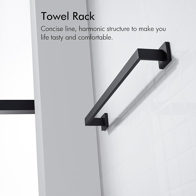 BANOLUX Towel Rack, 12-Inch Single Towel Bars for Bathroom, Towel Racks for Bathroom Wall Mounted SUS304 Stainless Steel Hand Towel Holder Organize Heavy Duty, Matte Black Towel Bar