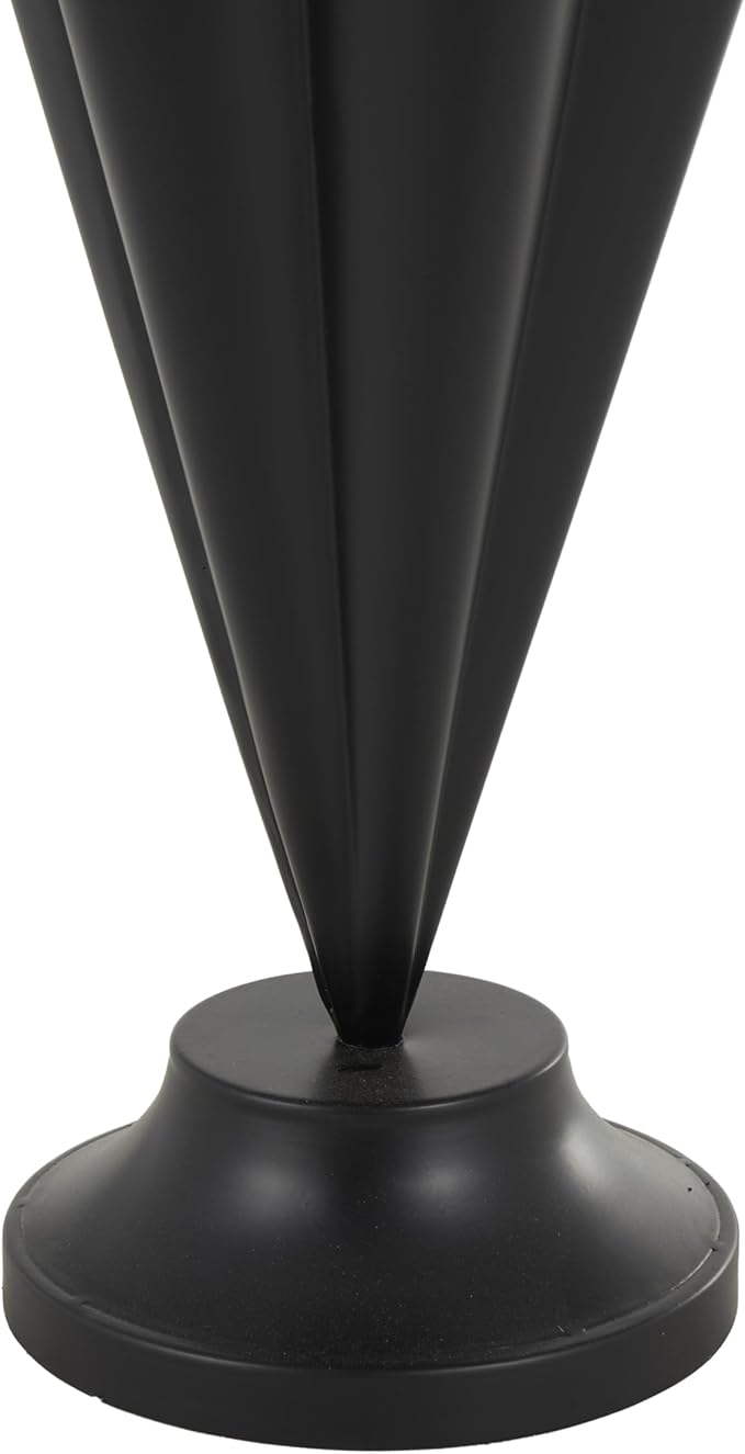 Deco 79 Metal Umbrella Stand with Gold Handle and Ball Details, 10" x 10" x 29", Black-NeatNest