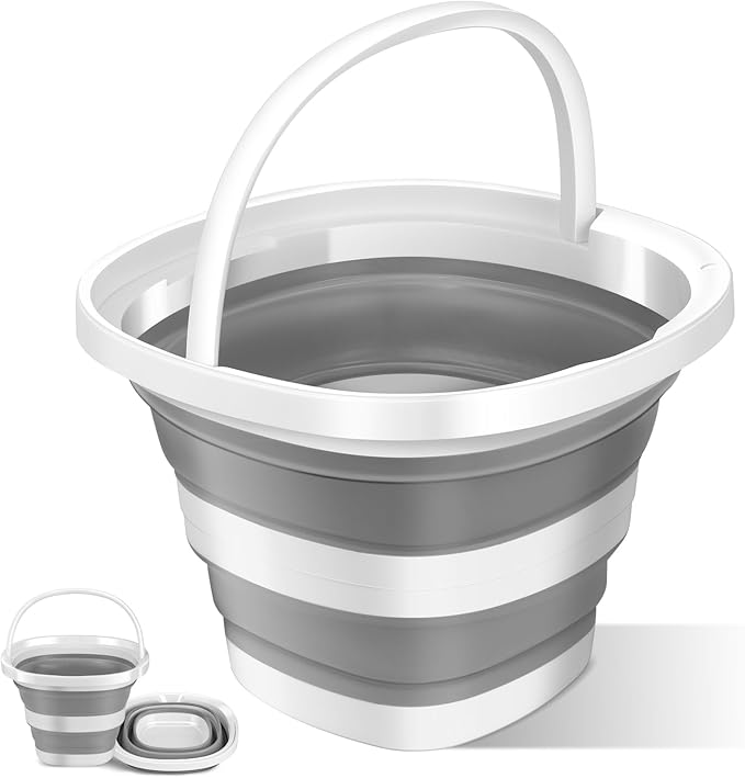 1Pack Collapsible Bucket 2.6Gal (10L) - Folding Bucket for Camping, Car Wash, Gardening, Cleaning & Outdoor | Portable Space-Saving Design with Handle, Easy to Carry & Store-NeatNest