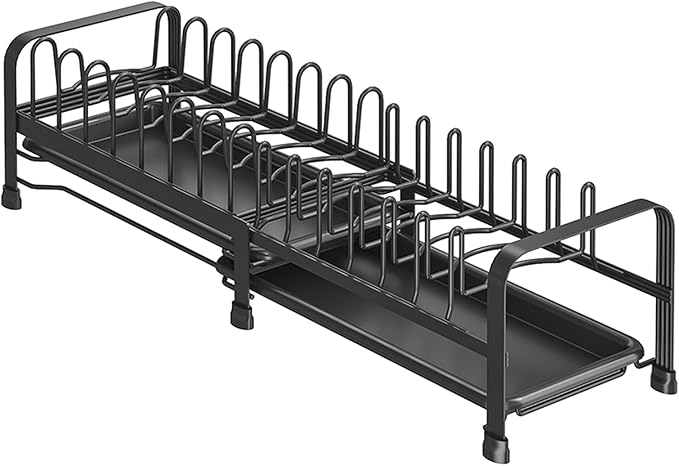 Expandable Dish Rack for Kitchen Countertop, Stainless Steel Compact Dish Drying Rack, Anti-Rust Plate Rack, Small Sink Dish Drainer for RV, Apartment, Small Kitchen