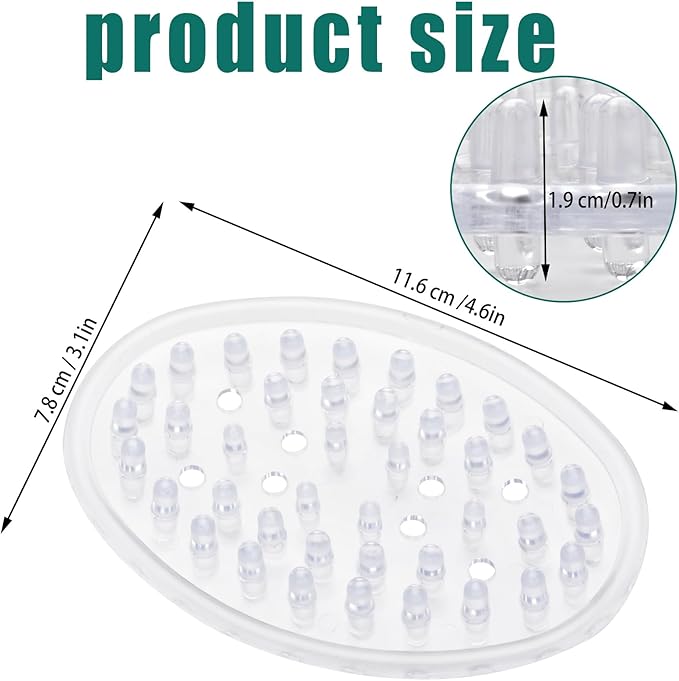 2 Pieces Plastic Soap Dish Clear Bar Holder Tray Self Draining Soap Saver with Holes Soap Container for Bathroom Counter, Kitchen-NeatNest
