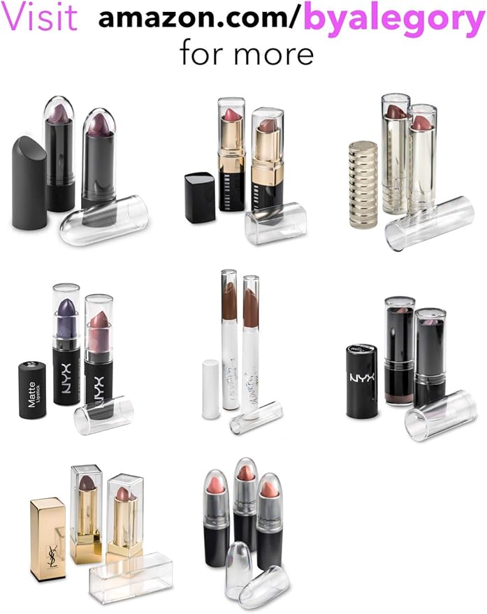 BY ALEGORY Acrylic Eye Mascara Organizer Makeup Storage Organization Refillablle Container Beauty Display Case 24 Space to Organize Tall Eye Lash Mascara-NeatNest