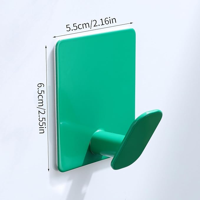 DELITON 4 Pack Green Wall Hooks for Hanging Towels, Robe, Coat, Decorative Shower Hooks Stainless Steel Rust Proof-NeatNest