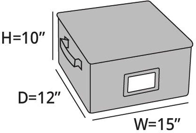 Covermates Keepsakes China Cups and Coffee Mugs Storage Box Stackable, Reinforced Handles, China Storage, Graphite-NeatNest