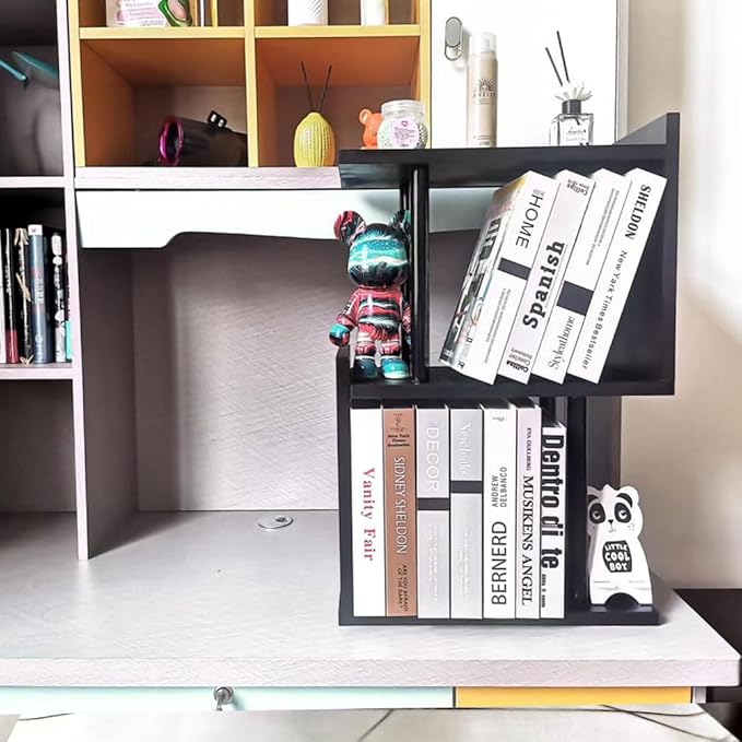 Desk Shelf for Top of Desk, Mini Cute Office Desk Desktop Storage Bookshelf White Versatility Organizers for Women, Kids-NeatNest
