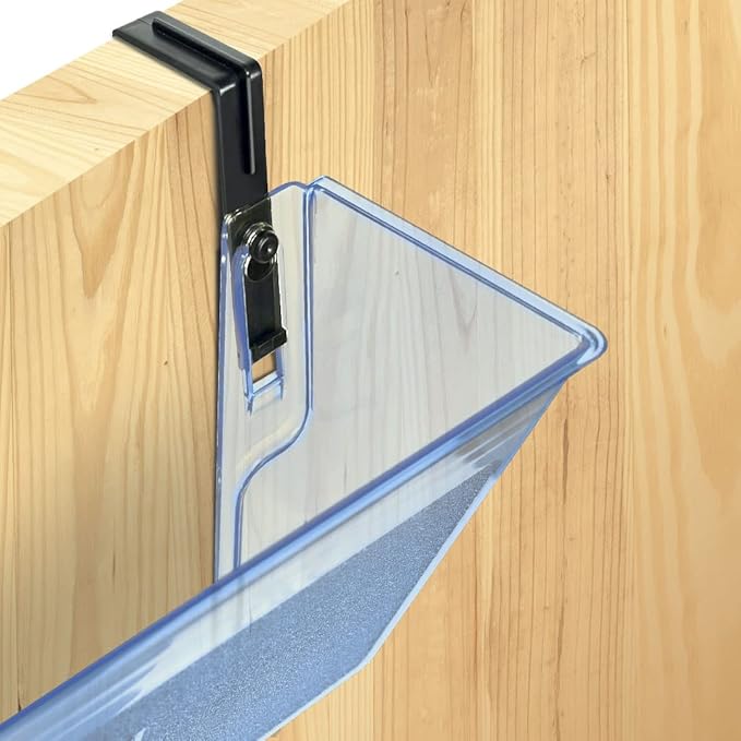 Acrimet Wall Mount Pocket File Organizer Holder Modular Letter Size A4 Plastic (Hangers Included) (Clear Blue Color) (2 Pack)