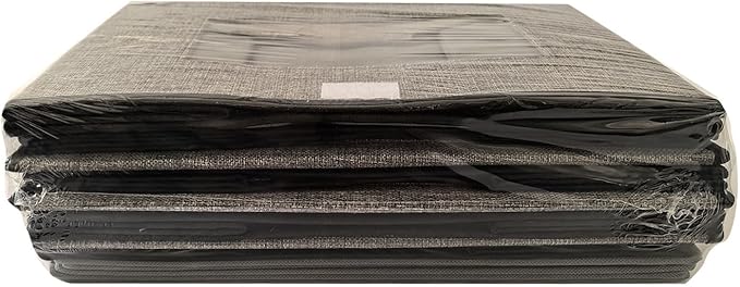 Fabric Basket with Lid, 5-Pack Decorative Linen Closet Organizers Bins, 15 x 9.8 x 9.8 inch Storage Containers for Shelves, Cubes with Handles, Gray