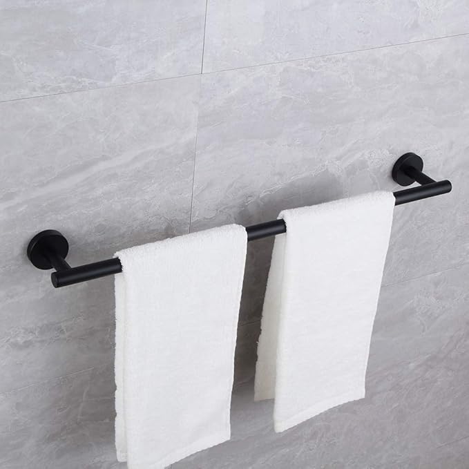 24-Inch Matte Black Bath Hand Towel Bar SUS 304 Stainless Steel Towel Rack Holder for Bathroom Wall Mount …